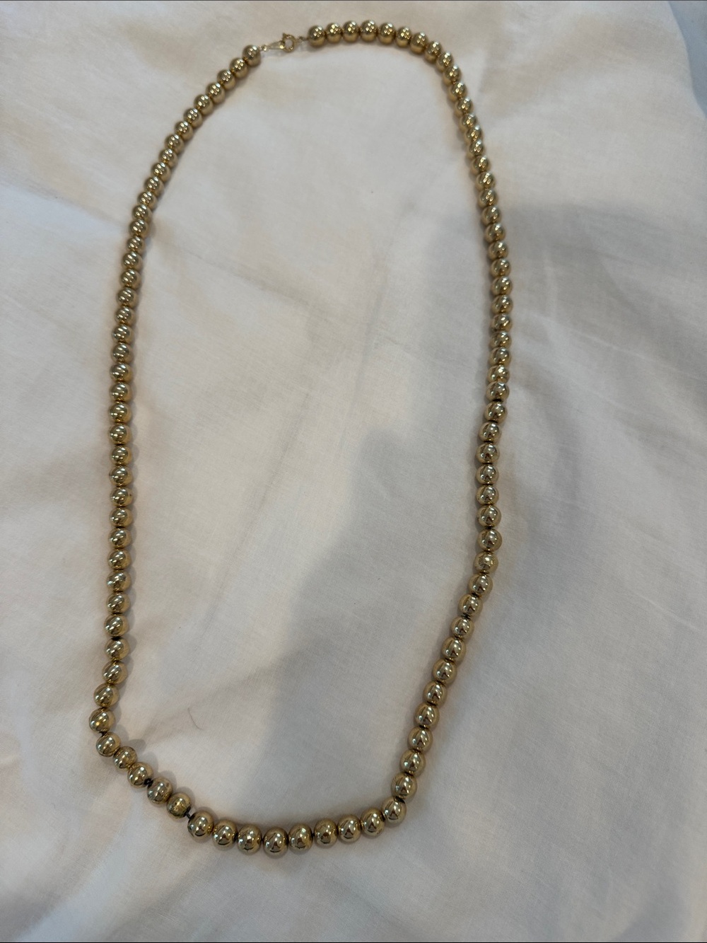 Classic Gold Bead Necklace - Women's Jewelry